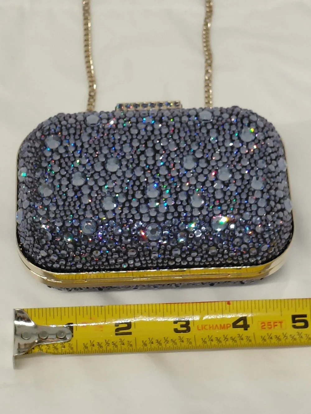 Jimmy Choo Women's Purple Crystal-Embellished Minaudière Clutch Bag